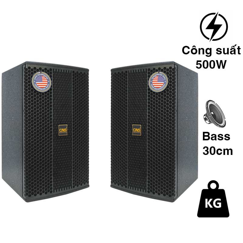 Loa CAVS M12, Bass 30cm, 500W, 95 dB, 8Ohms, 51 Hz – 20 kHz