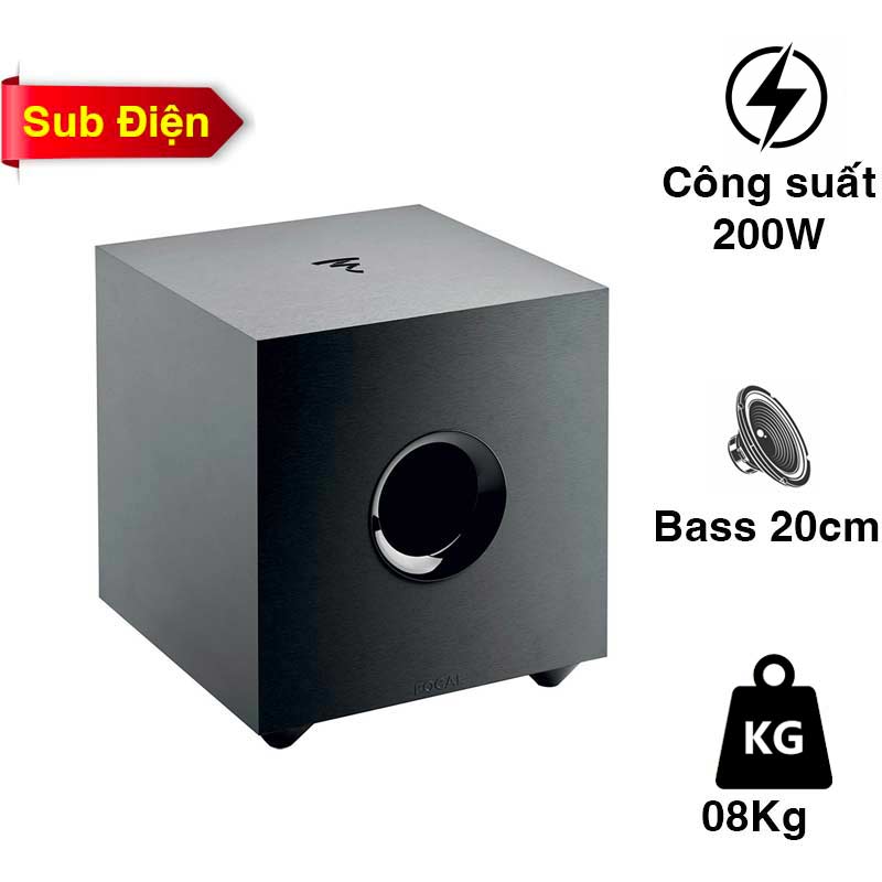 Loa Sub Focal Cub EVO, Sub điện, Bass 20cm, 200W