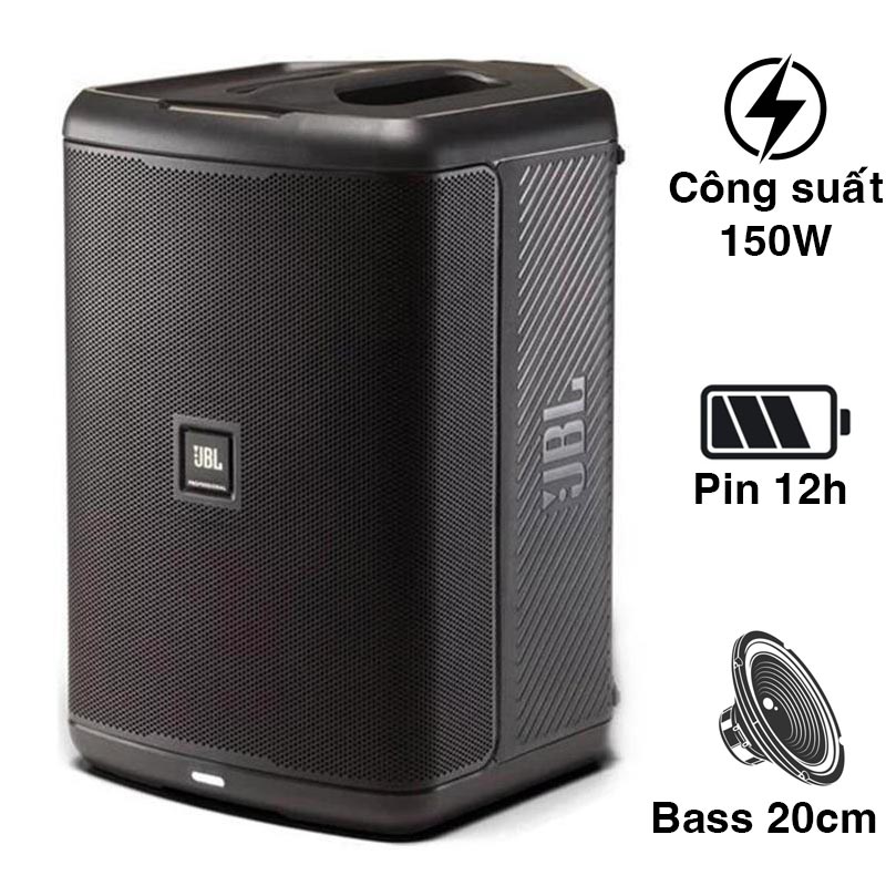 Loa JBL EON ONE Compact, Pin 12h, 150W, Mixer 4 kênh, AUX, Bluetooth, Mic, Line (Hệ Thống PA All-In-One)