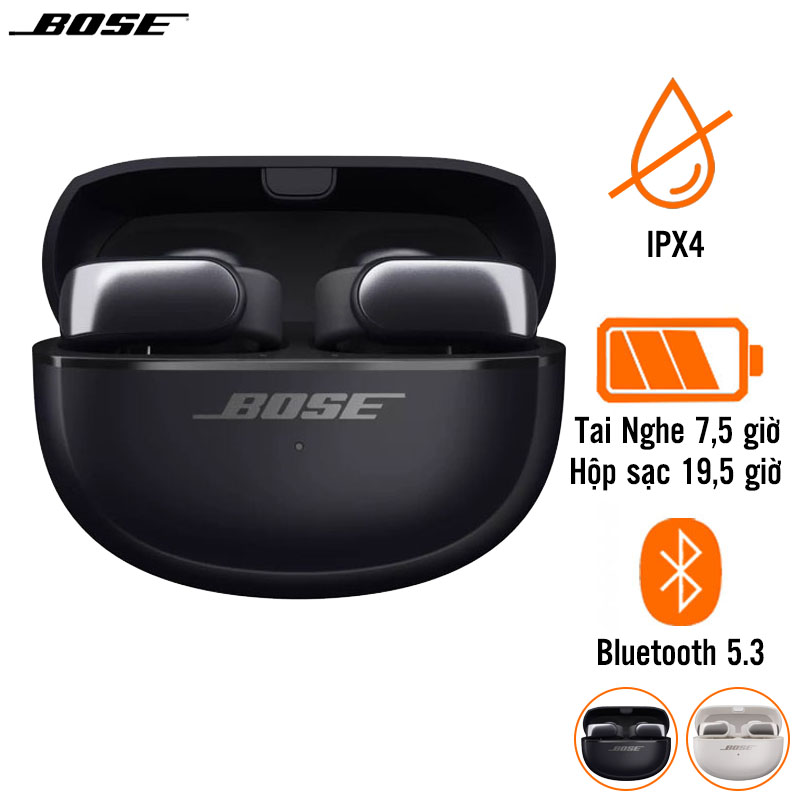 Tai Nghe Bose Ultra Open Earbuds (Bluetooth 5.3, Pin 7,5 Giờ, IPX4)