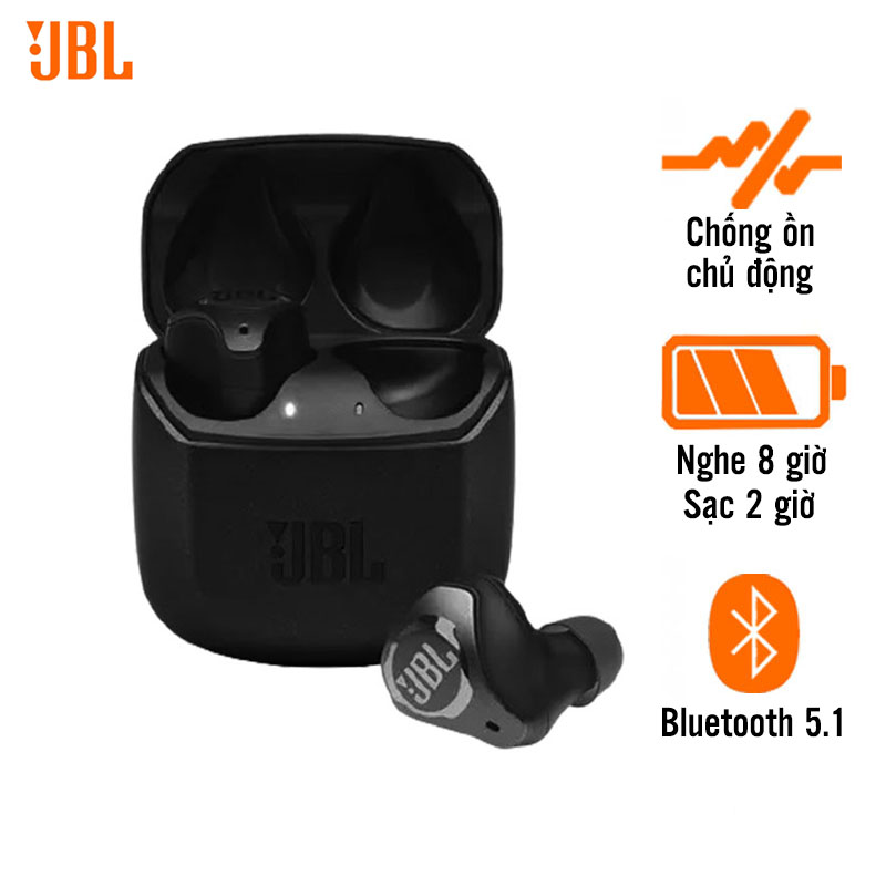 Tai Nghe JBL Club Pro+ TWS (Không Dây, Chống Ồn, Pin 5 Giờ, Bluetooth 5.1)