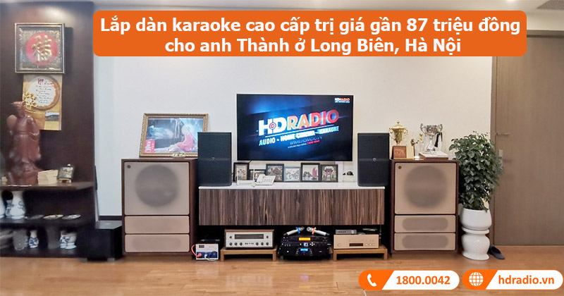 Lắp dàn karaoke cao cấp trị giá gần 87 triệu đồng cho anh Thành ở Long Biên, Hà Nội (Yamaha WXC-50, Rel T7X, Wharfedale WH10 NEO, JKAudio B9, X6000 Plus, H2600)