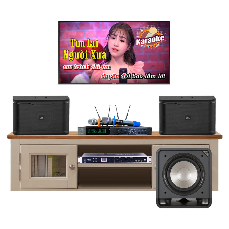 Dàn Karaoke JBL GD94 (JBL RM210, Neko DK1000, JKaudioB3 Plus, Polk Audio HTS12)