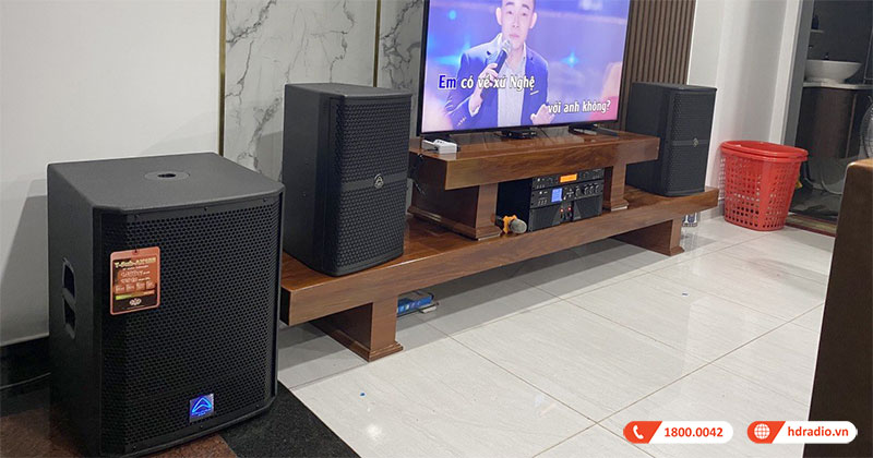 Lắp Dàn Karaoke HDR43 cao cấp hơn 84 triệu đồng cho anh Ngân ở Gò Vấp, TP.Hồ Chí Minh (Wharfedale WH10 NEO, AX15B, CPD2600, JKaudio X9000, JKaudio B9)